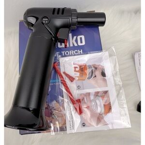 Brand New Refillable Butane Torch with Fuel Gauge for Baking and BBQ